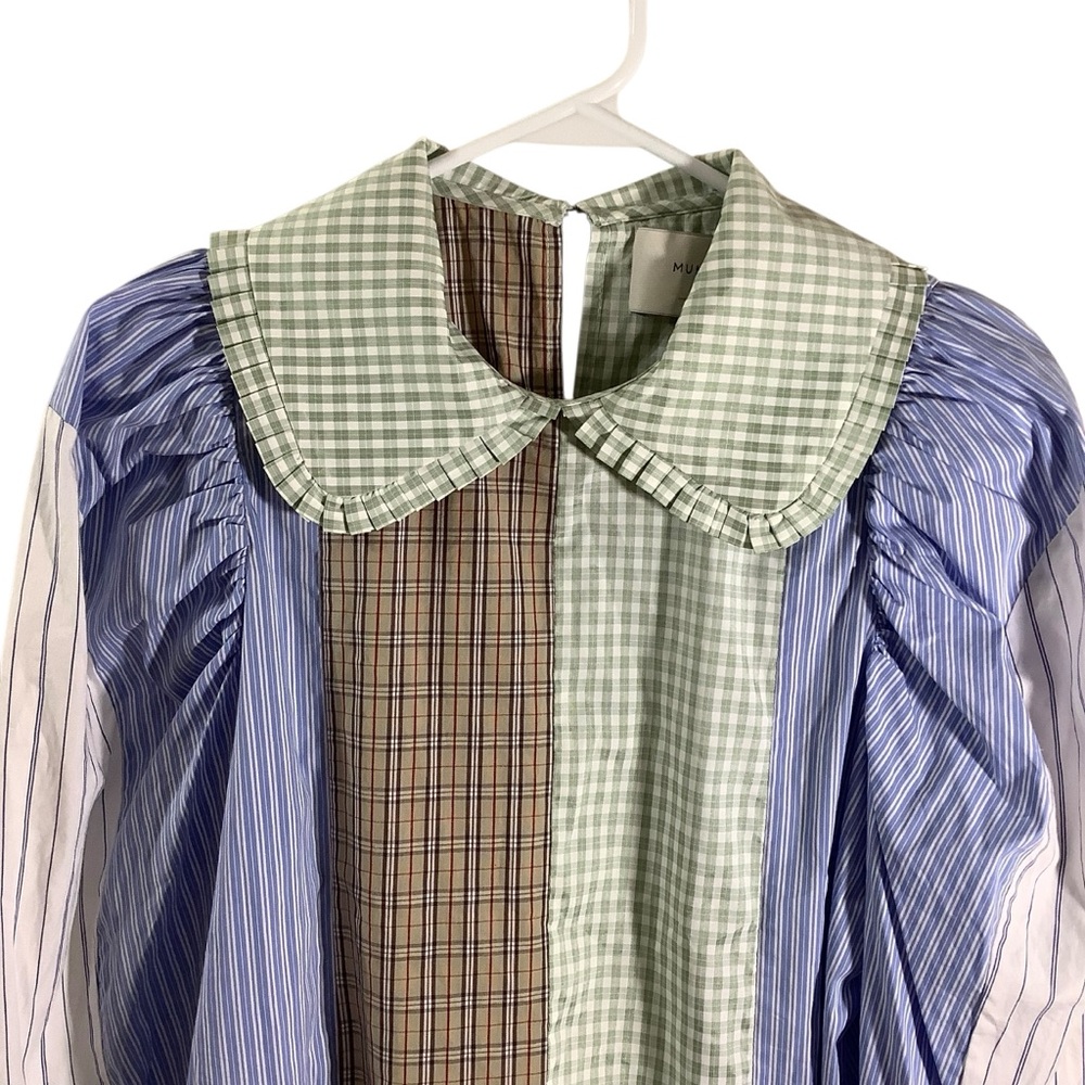 Munthe Robert Shirt Multicolor Patchwork Long Sle… - image 2